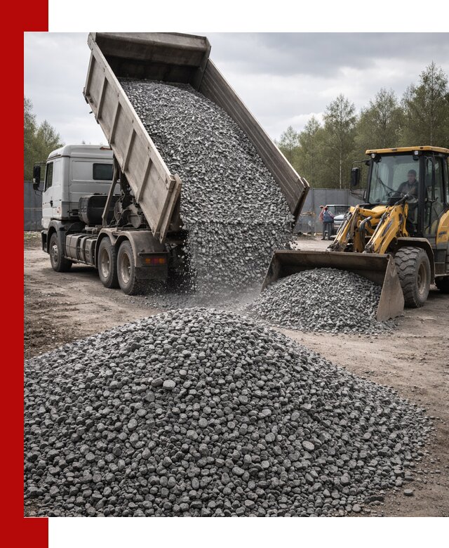 Доставка и продажа щебня гранитного в Феодосии