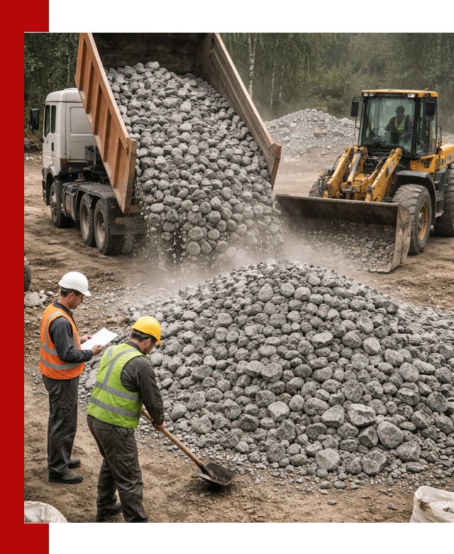 Гранитный щебень фракция 70-150 доставка в Феодосии