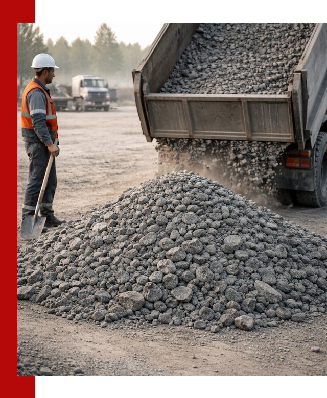 Гранитный щебень фракции 100–201 для строительства в Феодосии