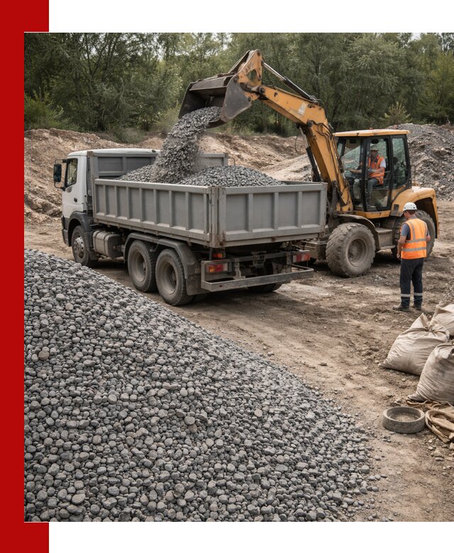 Доставка гравийного щебня в Феодосии оптом и в розницу