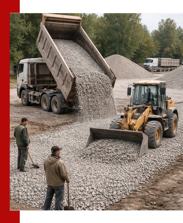 Купить гравийный щебень фракция 20-40 в Феодосии с доставкой