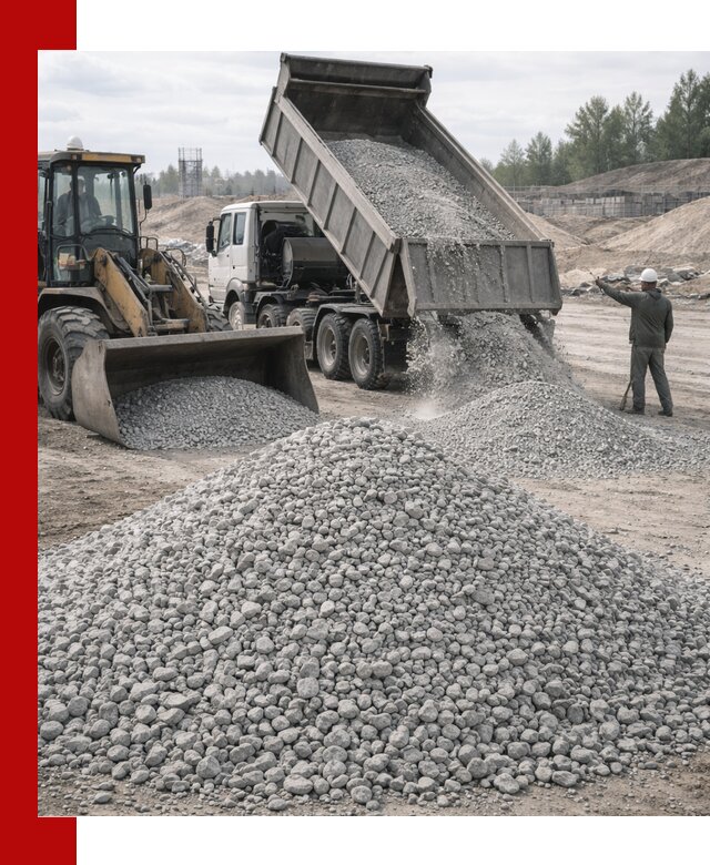 Доставка известнякового щебня фр. 5–20 в Феодосии