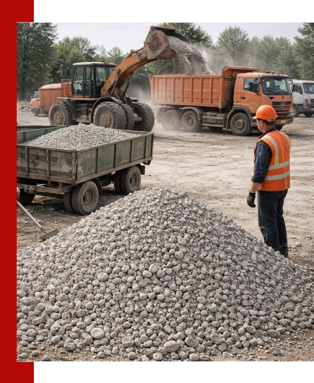 Доставка известнякового щебня фракция 20–40 в Феодосии