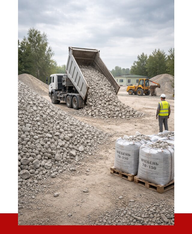 Известняковый щебень фракция 70-150 в Феодосии от 1270 р. | ПРОНЕРУДФдс