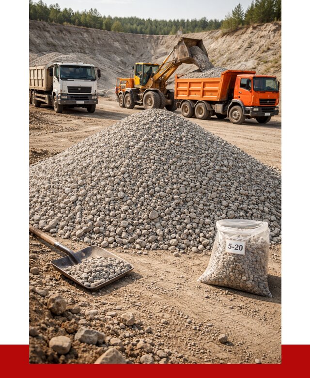 Доломитовый щебень фр. 5-20 в Феодосии от 4266 р. | ПРОНЕРУДФдс