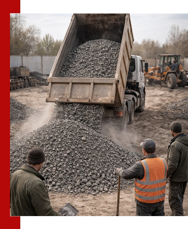 Доставка шлакового щебня в удобные сроки по выгодной цене в Феодосии