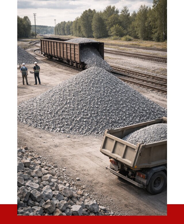 Железнодорожный щебень 20-60 в Феодосии от 1727 р. | ПРОНЕРУДФдс