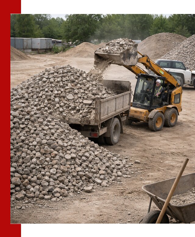 Доставка вторичного щебня в Феодосии для строительных работ