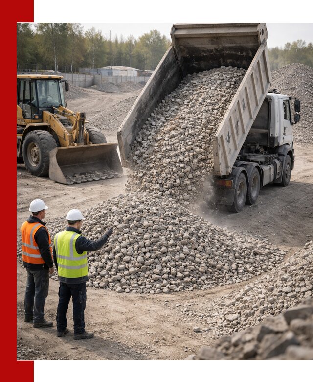 Вторичный щебень фракция 40–70 доставка в Феодосии