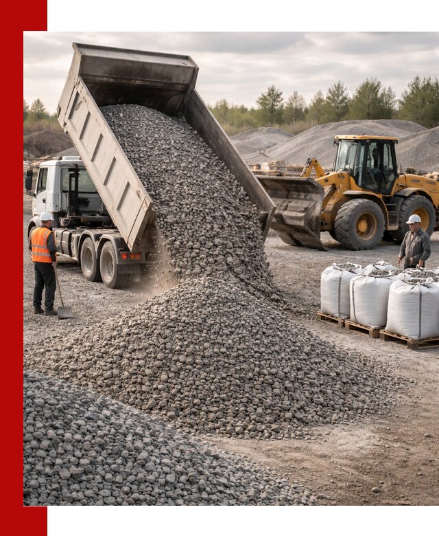 Бетонный щебень фракция 5–20 с доставкой в Феодосии