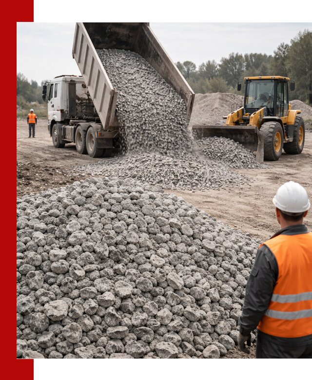 Доставка бетонного щебня фракции 20-40 в Феодосии