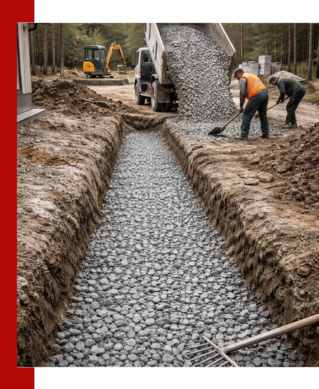 Щебень для дренажа с доставкой в Феодосии высокого качества