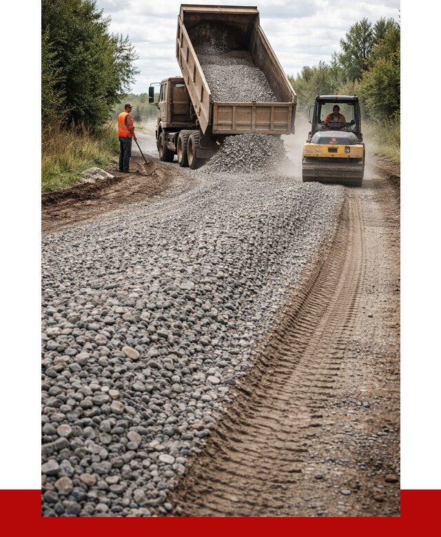 Щебень для отсыпки дороги в Феодосии от 2743 р. ПРОНЕРУДФдс