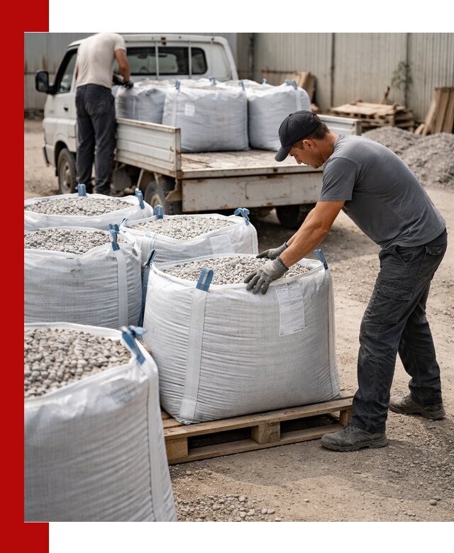 Доставка щебня в мешках по выгодным ценам в Феодосии