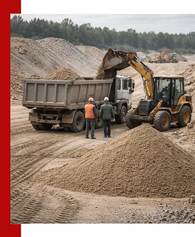 Карьерный среднезернистый песок с доставкой в Феодосии