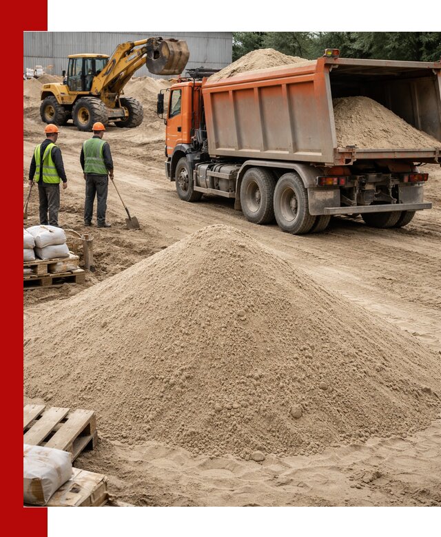 Доставка и продажа мытого речного песка в Феодосии