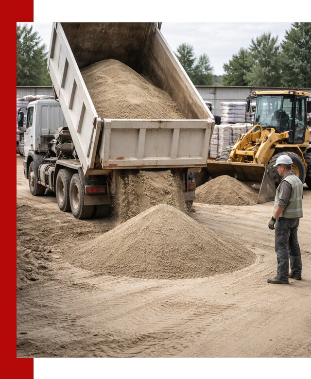 Поставка и доставка песка для бетона в Феодосии