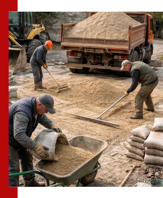 Поставка песка для стяжки в Феодосии с быстрой доставкой