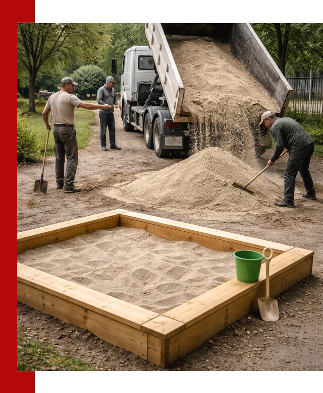 Песок для песочницы с доставкой в Феодосии недорого и чистый