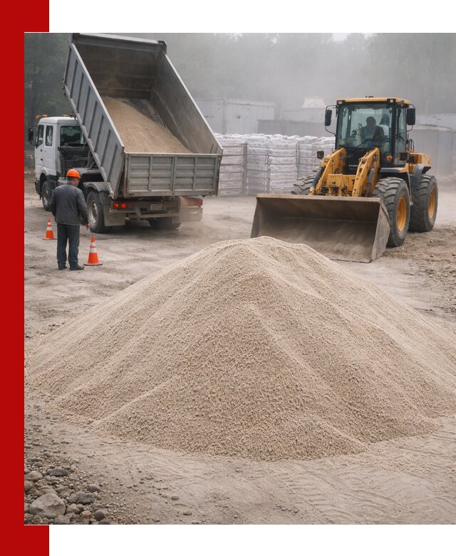 Кварцевый песок фракция 0–8 для стройработ в Феодосии