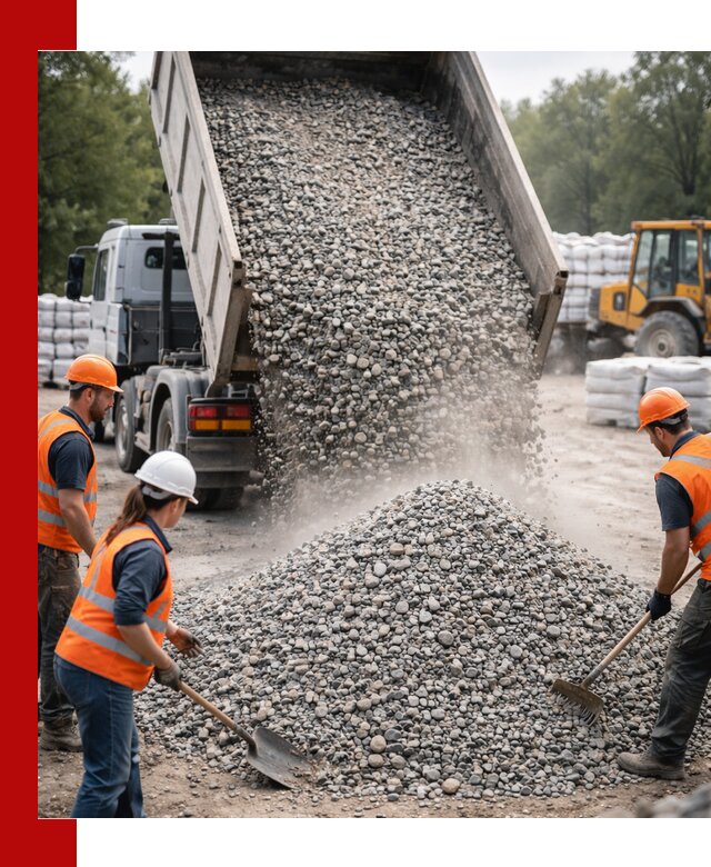 Доставка гравия и камня в Феодосии оптом и в розницу