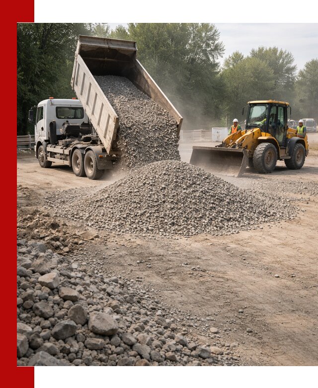 Гравий фракция 5–20 доставка в Феодосии оптом и в розницу