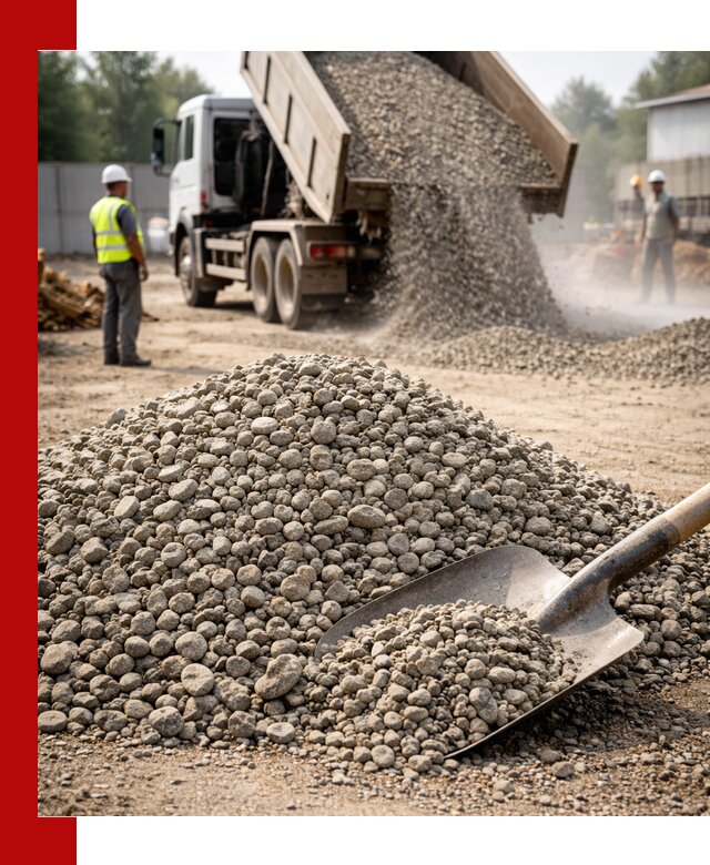 Доставка гравия фракции 20-40 в Феодосии с самосвалами