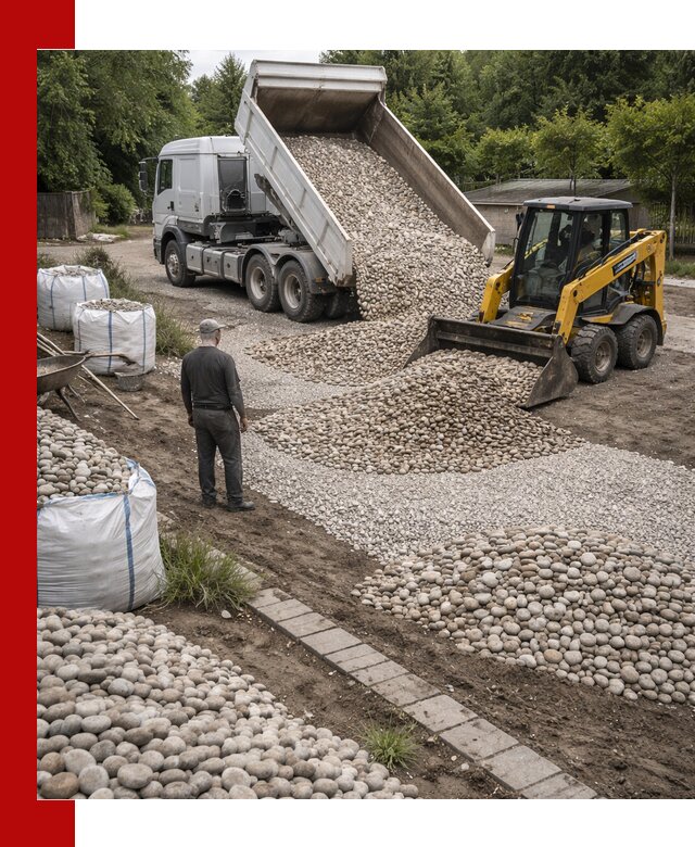 Доставка морской гальки оптом и в розницу в Феодосии