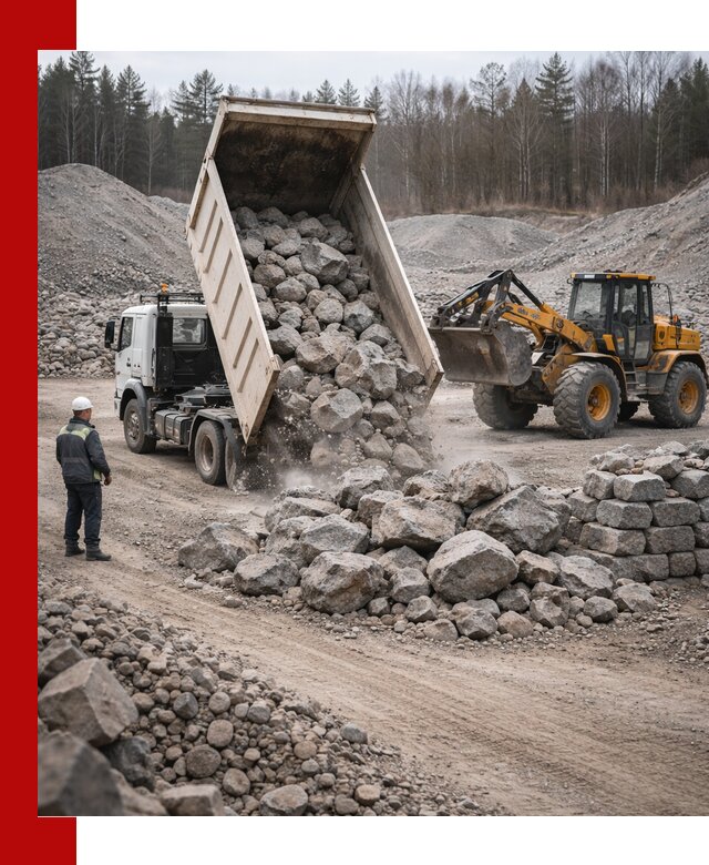 Доставка и продажа бутового гранитного камня в Феодосии