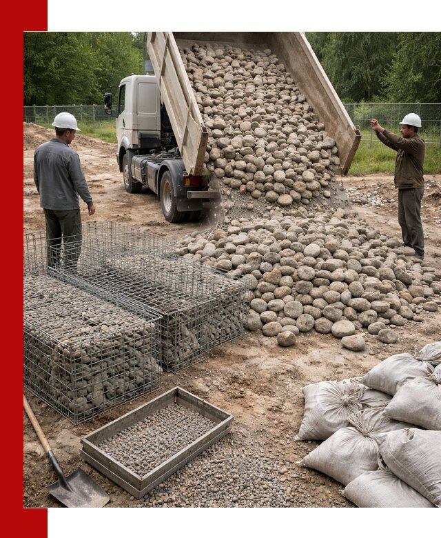 Камень для габионов фракция 70–151 в Феодосии