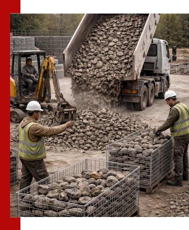 Камень для габионов фракция 100–201 в Феодосии