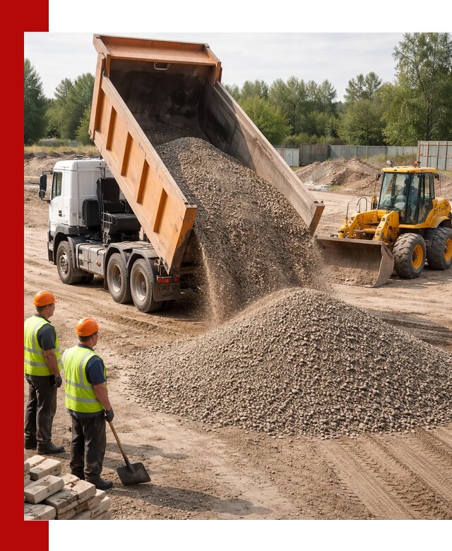 Доставка щебёночно-песчаной смеси ЩПС С7 в Феодосии