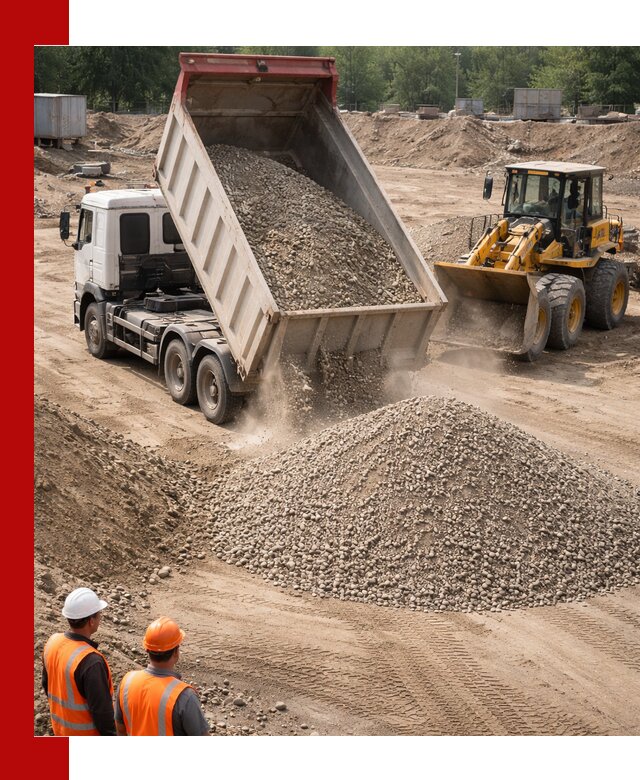 Щебень с песком (ЩГПС С2) с доставкой в Феодосии