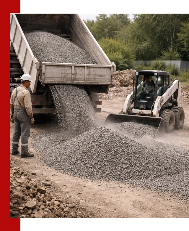 Доставка гравийного отсева 0-5 в Феодосии оптом и в розницу