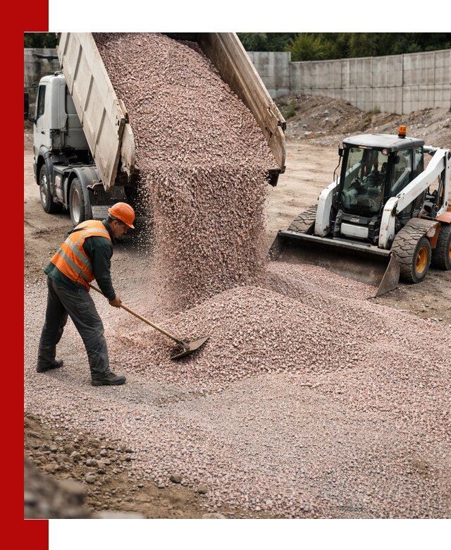 Крошка розовый гранит с доставкой в Феодосии от производителя