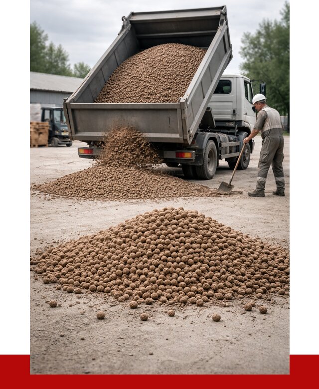 Керамзит с доставкой в Феодосии от 4266 р. за м3 | ПРОНЕРУДФдс