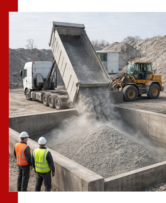 Доставка цемента навалом в Феодосии крупными партиями