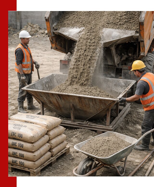 Доставка цементно-песчаной смеси М100 в Феодосии