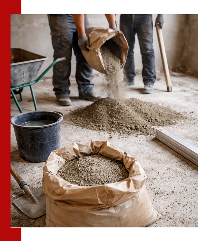 Доставка сухой смеси для стяжки в Феодосии