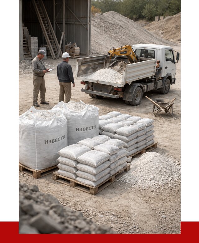 Известь строительная в Феодосии с доставкой от 4266 р. | ПРОНЕРУДФдс