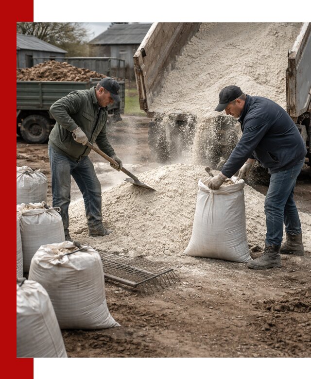 Доставка извести пушонки в Феодосии оптом и мелким оптом