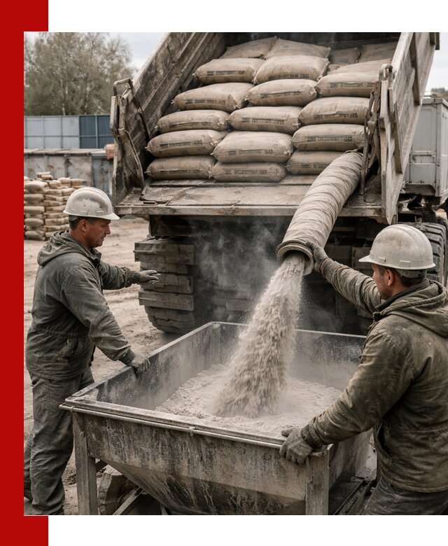 Доставка цемента М400 в Феодосии оптом и в розницу