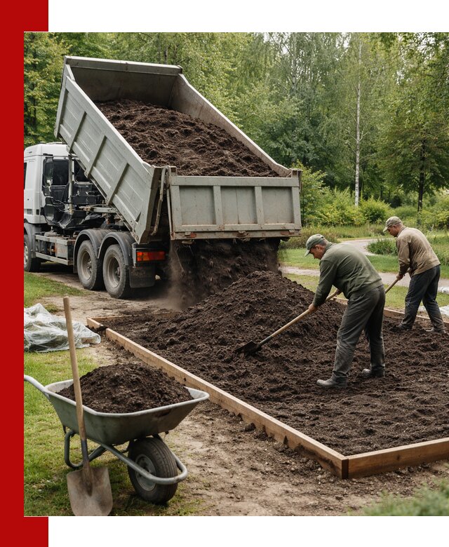 Доставка грунта для озеленения и благоустройства в Феодосии