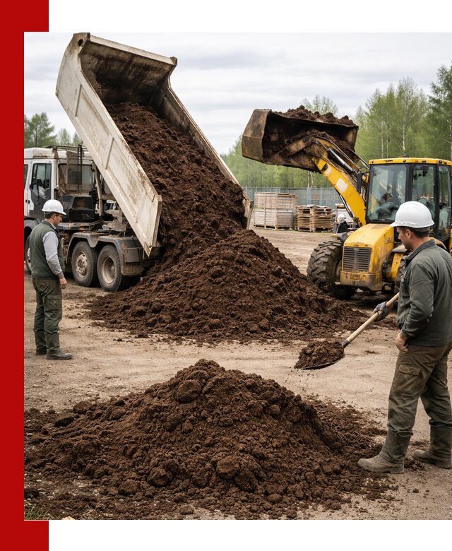 Доставка торфа оптом и в мешках в Феодосии