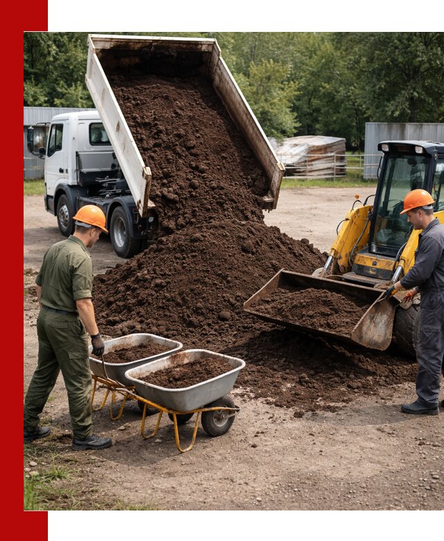 Доставка торфо-земляной смеси в Феодосии для огорода и ландшафта