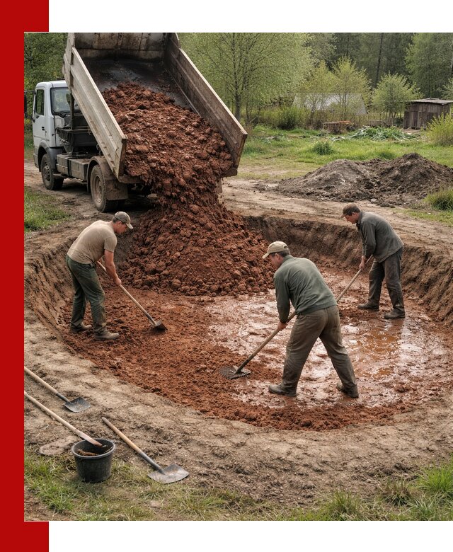 Купить качественную глину для пруда в Феодосии