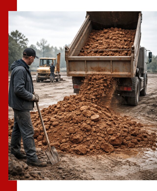 Глина для засыпки в Феодосии с доставкой самосвалами