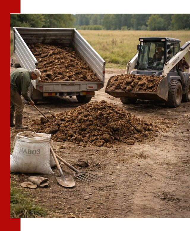 Доставка конского навоза в Феодосии с разгрузкой и доставкой на объект