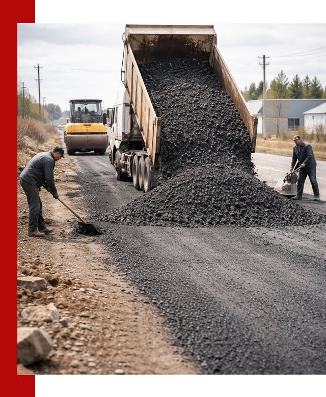 Асфальтовая крошка для дорог в Феодосии — поставка и доставка