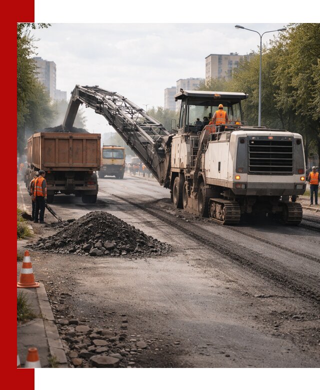 Фрезерованный асфальт в Феодосии — удаление и вывоз старого покрытия